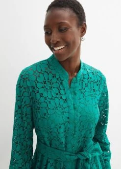 Robe-chemise En Dentelle Avec Fond De Robe Et Ceinture à Nouer -Venus Mode Winkel 23237098 RdG2DHwP