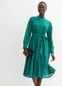 Robe-chemise En Dentelle Avec Fond De Robe Et Ceinture à Nouer -Venus Mode Winkel 23237108 ZYVm69wI