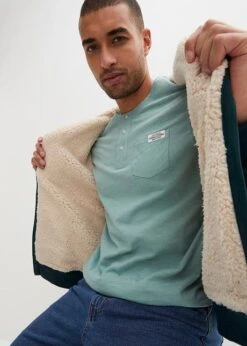 T-shirt Coton Col Tunisien Manches Courtes, Coupe Confort -Venus Mode Winkel 24000155 f4B0QFDA