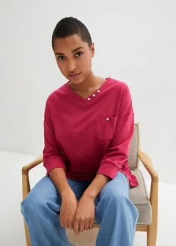 T-shirt à Pans Asymétriques Et Manches 3/4 -Venus Mode Winkel 24001515 ulnyZvOE