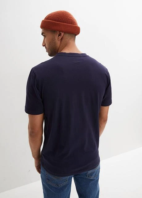 Lot De 2 T-shirts Coton Col Tunisien 5 Lot De 2 T-shirts Coton Col Tunisien - Afbeelding 3