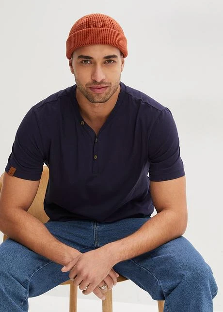 Lot De 2 T-shirts Coton Col Tunisien 4 Lot De 2 T-shirts Coton Col Tunisien - Afbeelding 2