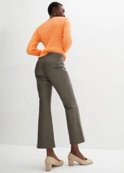 PREMIUM Pantalon En Cuir D'agneau Nappa Longueur Chevilles 12 PREMIUM Pantalon En Cuir D'agneau Nappa Longueur Chevilles -Venus Mode Winkel 24003361 uEIA2E5P