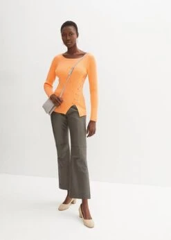 PREMIUM Pantalon En Cuir D'agneau Nappa Longueur Chevilles 13 PREMIUM Pantalon En Cuir D'agneau Nappa Longueur Chevilles -Venus Mode Winkel 24003365 Retutdrb