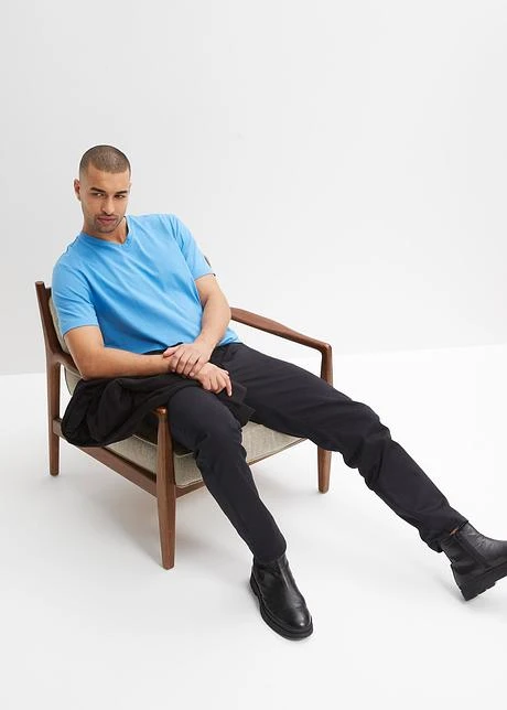 T-shirt Coton Sans Coutures Essential Avec Col V 6 T-shirt Coton Sans Coutures Essential Avec Col V - Afbeelding 4