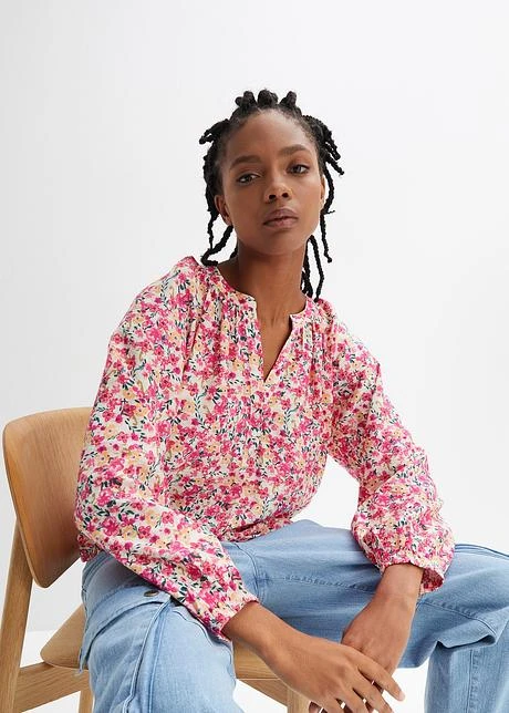 Rainbow Blouse à Fleurs En Viscose Texturée 4 Rainbow Blouse à Fleurs En Viscose Texturée - Afbeelding 2