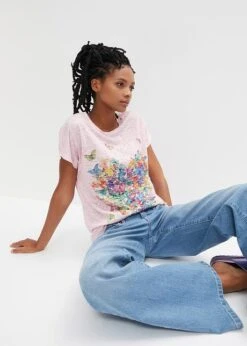 Rainbow T-shirt à Imprimé Papillon 12 Rainbow T-shirt à Imprimé Papillon -Venus Mode Winkel 24008814 QbyXERJV