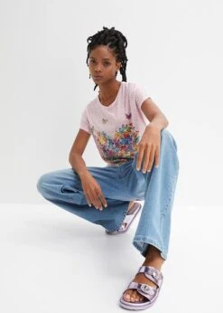 Rainbow T-shirt à Imprimé Papillon 18 Rainbow T-shirt à Imprimé Papillon -Venus Mode Winkel 24008818 BUTKT9fU