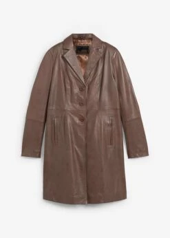 PREMIUM Long Blazer En Cuir D'agneau Nappa