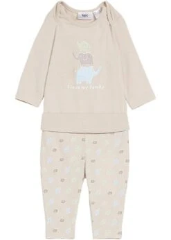 Ensemble Body Manches Longues Et Pantalon Bébé En Coton