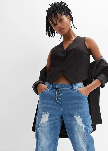 Rainbow Jean Boyfriend Destroyed Avec Polyester Recyclé 8 Rainbow Jean Boyfriend Destroyed Avec Polyester Recyclé - Afbeelding 6