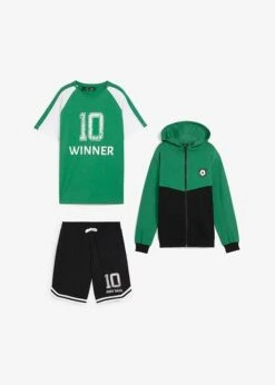 Ensemble Garçon Sweat Zippé, T-shirt Et Short (3 Pces) -Venus Mode Winkel 24010364 PiB3ccMG