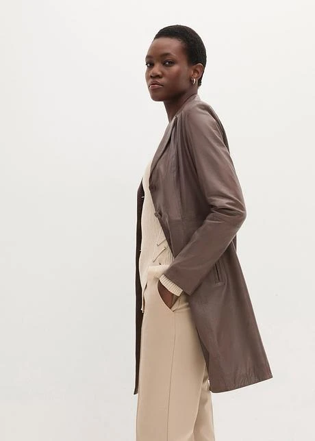 PREMIUM Long Blazer En Cuir D'agneau Nappa 7 PREMIUM Long Blazer En Cuir D'agneau Nappa - Afbeelding 5