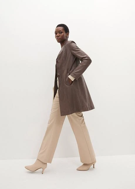 PREMIUM Long Blazer En Cuir D'agneau Nappa 6 PREMIUM Long Blazer En Cuir D'agneau Nappa - Afbeelding 4