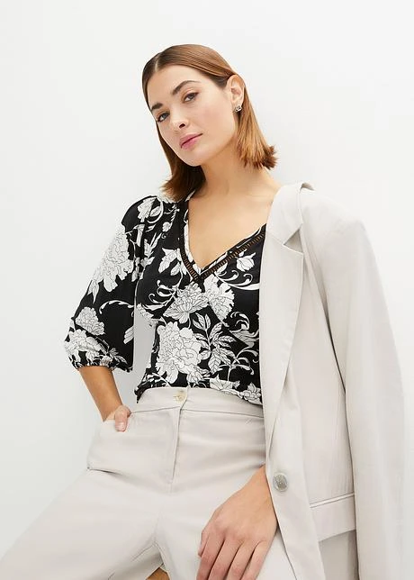 T-shirt Avec Empiècement Crochet 4 T-shirt Avec Empiècement Crochet - Afbeelding 2