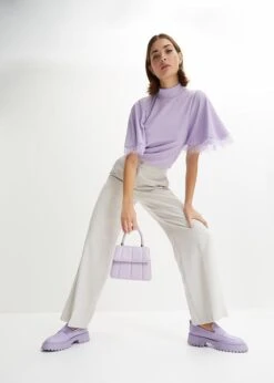 T-shirt Côtelé à Dentelle -Venus Mode Winkel 24014793 2ogDSR49