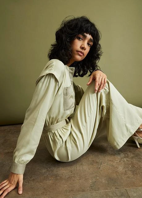 Rainbow Combi Pantalon En Tencel Avec Effet Patchwork 6 Rainbow Combi Pantalon En Tencel Avec Effet Patchwork - Afbeelding 4