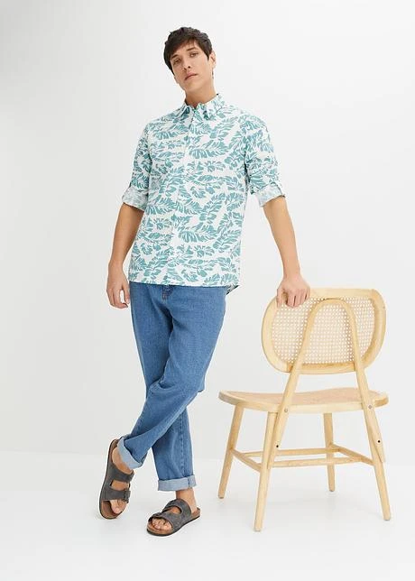 Chemise Manches Longues Légères Avec Manches Retroussées En Coton 6 Chemise Manches Longues Légères Avec Manches Retroussées En Coton - Afbeelding 4