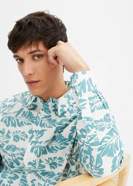 Chemise Manches Longues Légères Avec Manches Retroussées En Coton 7 Chemise Manches Longues Légères Avec Manches Retroussées En Coton - Afbeelding 5