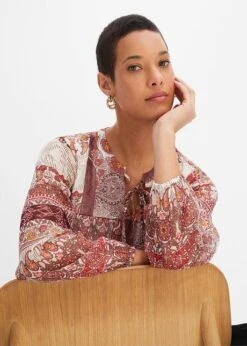 Tunique-blouse Imprimée En Polyester Recyclé -Venus Mode Winkel 24026007 rrTtv8y8