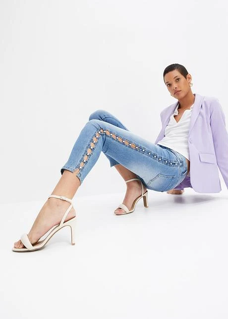 Jean Skinny Avec Perles Appliquées 9 Jean Skinny Avec Perles Appliquées - Afbeelding 7