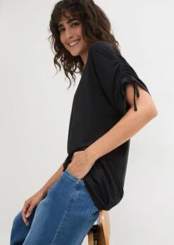 T-shirt à Manches Froncées Et Base élastiquée -Venus Mode Winkel 24027262 cQDaw1Eq