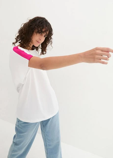 T-shirt à Manches Volantées Et Galon Fluo 8 T-shirt à Manches Volantées Et Galon Fluo - Afbeelding 6