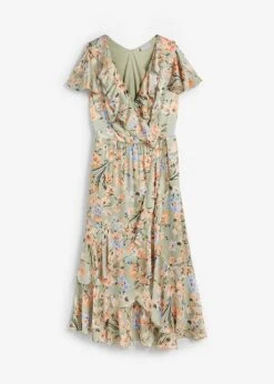 Robe Effet Froissé à Volants