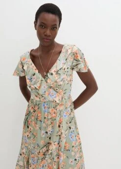 Robe Effet Froissé à Volants -Venus Mode Winkel 24027375 AYqrsLX5