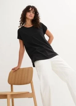 T-shirt Ample En Coton Avec Détail En Dentelle -Venus Mode Winkel 24028121 PoW1p0r4