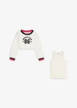 Sweat-shirt Et Top Fille (ens. 2 Pces) En Coton -Venus Mode Winkel 24030942 32KfNKZP