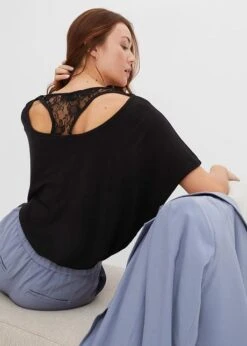 T-shirt Manches Chauve-souris à Dentelle 15 T-shirt Manches Chauve-souris à Dentelle -Venus Mode Winkel 24031028 NtzoaXGv