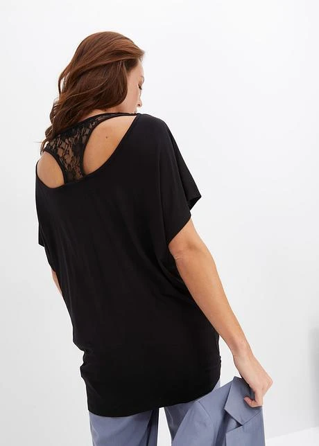 T-shirt Manches Chauve-souris à Dentelle 4 T-shirt Manches Chauve-souris à Dentelle - Afbeelding 2