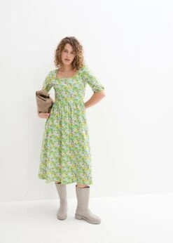 Robe Midi En Jersey De Coton Avec Poches Et Encolure Carrée Profonde 14 Robe Midi En Jersey De Coton Avec Poches Et Encolure Carrée Profonde -Venus Mode Winkel 24033392 xUivojnn