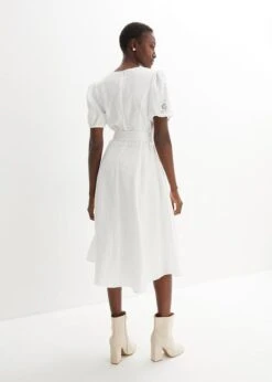 PREMIUM Robe 100 % Lin Avec Broderies Et Ceinture -Venus Mode Winkel 24033445 J5ykAfkh