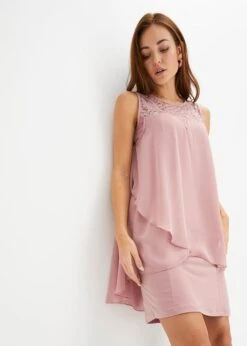 Robe En Jersey Et Crêpe -Venus Mode Winkel 24033520 EO7g1juZ