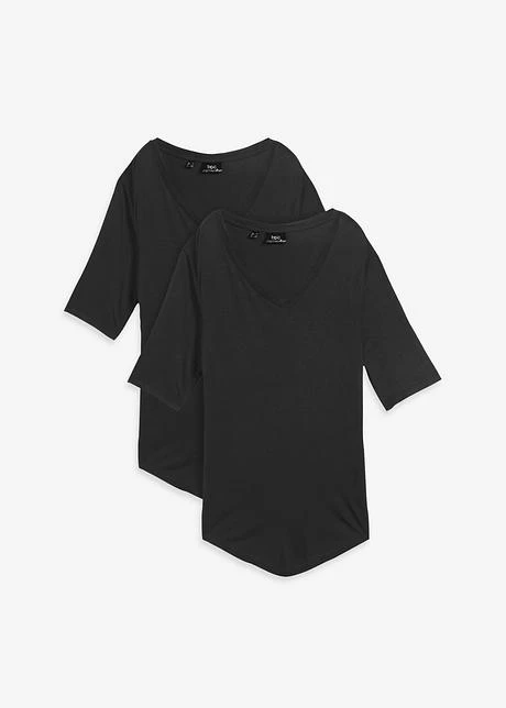 Lot De 2 T-shirts En Viscose 3 Lot De 2 T-shirts En Viscose