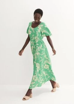 Robe Longue En Viscose Avec Fente Sur La Jupe -Venus Mode Winkel 24037615 MVDiHxS1