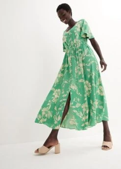 Robe Longue En Viscose Avec Fente Sur La Jupe -Venus Mode Winkel 24037621 N0Jprbtb