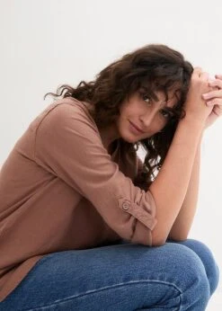 Chemisier En Lin, Manches 3/4 -Venus Mode Winkel 24054338 3RjILECi