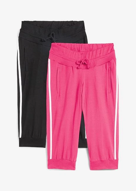 Lot De 2 Pantalons De Jogging En Coton, Coupe Corsaire 9 Lot De 2 Pantalons De Jogging En Coton, Coupe Corsaire - Afbeelding 7